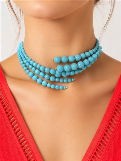 Necklace Rajola Woman in Semiprecious stones Pasta di turchese 54-510-3G - 54-510-3G